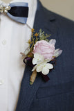 Apricot Prom Wrist Corsage und Herren Boutonniere für die Hochzeit
