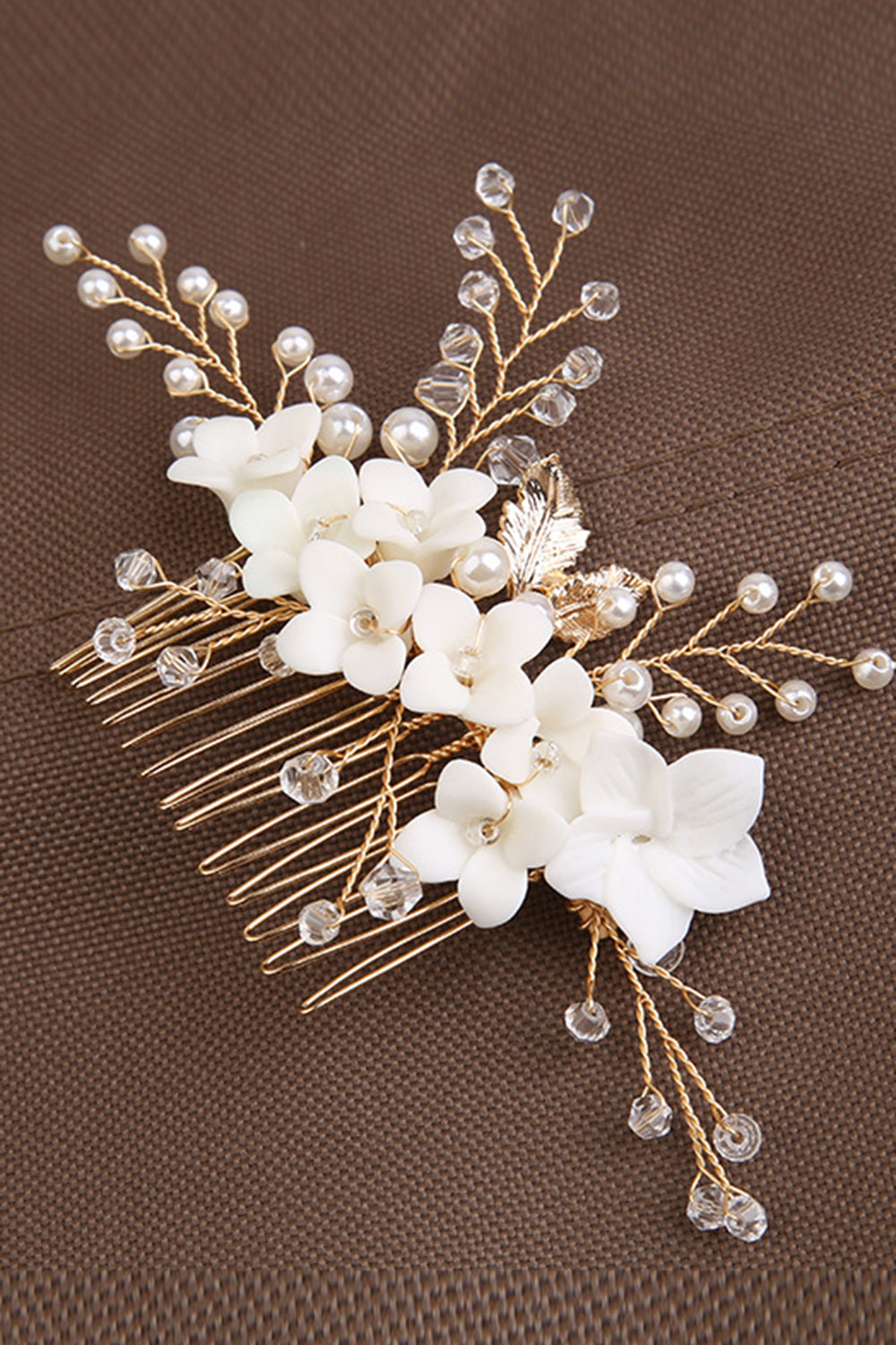 Modische grün & weiße Blumendesign Braut Hochzeit Kopfschmuck