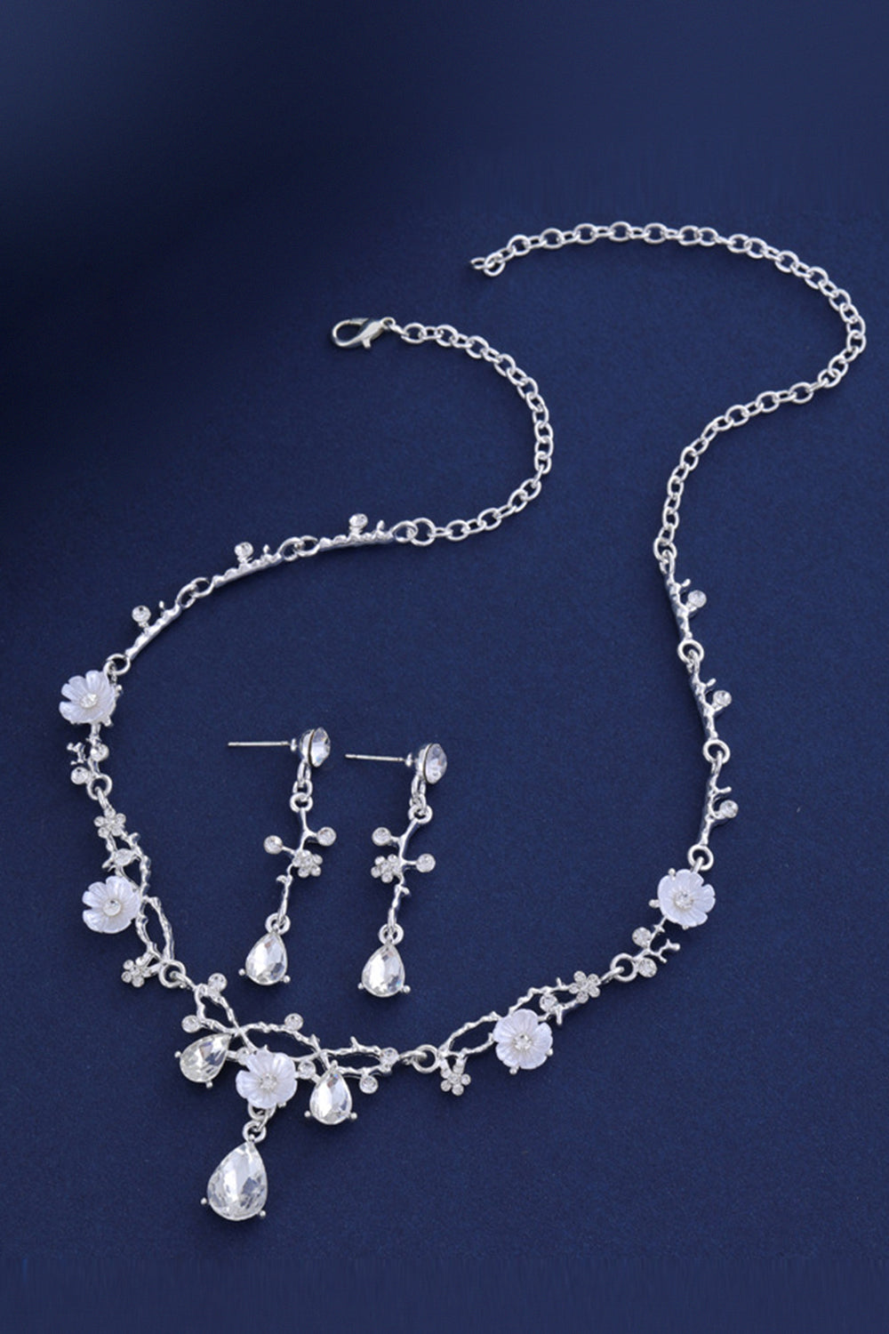 Goldene Braut Halskette Ohrring Set für Hochzeit