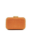 Gelbe handgemachte Clutch aus Holz