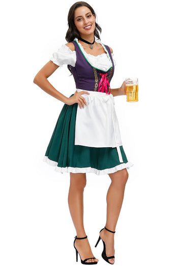Oktoberfest Dirndl Kellnerin serviert Dienstmädchen Grün Kostüm