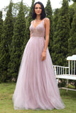 Rouge Tulle Pailletten Ballkleid