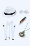 Weißes 1920er Jahre Accessoires Set für Herren