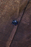 Glitzernder brauner Ein-Knopf-Schal-Schal-Revers-Blazer für Herren