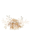 Blume Kristall Perle Strass Hochzeit Haarspange