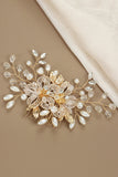 Blume Kristall Perle Strass Hochzeit Haarspange