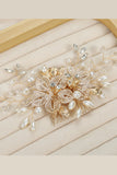 Blume Kristall Perle Strass Hochzeit Haarspange