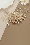 Blume Kristall Perle Strass Hochzeit Haarspange