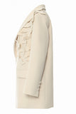 Beige Oversize Damen Blazer mit 3D Schmetterlingen