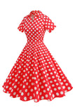 Flower A Line bedrucktes Vintage-Kleid aus den 1950er Jahren