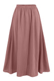 Langes Partykleid aus gestuftem Chiffon in Dusty Rose A-Linie mit langen Ärmeln