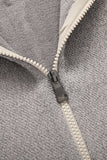 Graue Herren Strickjacke mit Kapuze