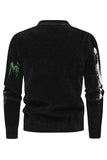 Weißer Slim Fit Herrenpullover mit Rundhalsausschnitt