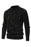 Khaki Herren Slim Fit Pullover Strickpullover