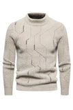 Khaki Herren Slim Fit Pullover Strickpullover