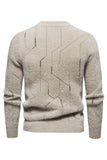 Khaki Herren Slim Fit Pullover Strickpullover