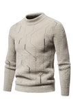 Khaki Herren Slim Fit Pullover Strickpullover