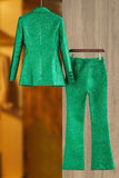 Green Peak Revers Jacquard Damenanzüge