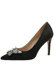 Rosa Strass Schmetterling Spitze High Heels