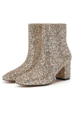 Glitzernde goldene Pailletten Damen-Modestiefel