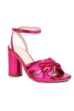 Sparkly Fuchsia Bow Damen High Heels