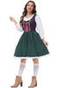 Laden Sie das Bild in den Galerie-Viewer, Dirndl Oktoberfest Grünes Kleid Kostüm 3 Stück