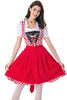 Laden Sie das Bild in den Galerie-Viewer, Oktoberfest Kostüm Dirndl Maid Bauernrock Rot Kleid