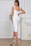 Weißes Sweetheart Bodycon Cocktailkleid