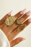 Modernes goldenes geometrisches Ringset