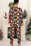 Halloween-Familien-Kürbis-bedrucktes Pyjama-Set