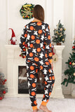 Halloween-Familien-Kürbis-bedrucktes Pyjama-Set