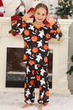 Halloween-Familien-Kürbis-bedrucktes Pyjama-Set