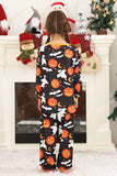 Halloween-Familien-Kürbis-bedrucktes Pyjama-Set