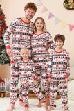 Schwarz-Weiß bedrucktes Weihnachts-Fmaily-Pyjama-Set