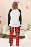 Schwarzes und rotes Fmaily-Pyjama-Set mit Weihnachtsmann-Print