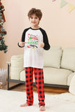 Schwarzes und rotes Fmaily-Pyjama-Set mit Weihnachtsmann-Print