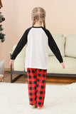 Schwarzes und rotes Fmaily-Pyjama-Set mit Weihnachtsmann-Print