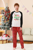 Schwarzes und rotes Fmaily-Pyjama-Set mit Weihnachtsmann-Print