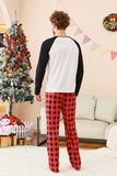 Schwarzes und rotes Fmaily-Pyjama-Set mit Weihnachtsmann-Print