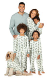 Grau Grün Weihnachtsbaum Print Weihnachten Familie Passendes Pyjama Set