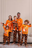 Kürbis Print Orange Halloween Familie Pyjama Set