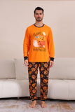 Kürbis Print Orange Halloween Familie Pyjama Set