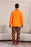 Kürbis Print Orange Halloween Familie Pyjama Set