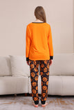 Kürbis Print Orange Halloween Familie Pyjama Set