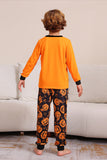 Kürbis Print Orange Halloween Familie Pyjama Set