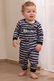 Graues Happy Halloween Familien-Pyjama-Set