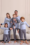 Graues Happy Halloween Familien-Pyjama-Set