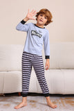 Graues Happy Halloween Familien-Pyjama-Set