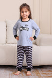 Graues Happy Halloween Familien-Pyjama-Set