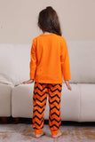 Orange Halloween Familie Passendes Pyjama-Set